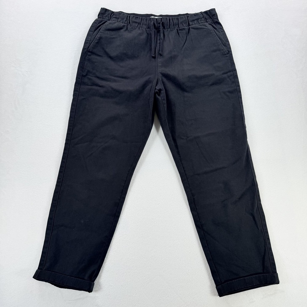 Everlane Pants Mens Large Black Cotton Jogger Elastic Waist Stretch Casual